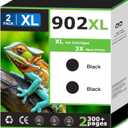 902XL Black Ink Cartridges Compatible for HP 902 XL Ink Replacements for HP 902 balck ink 902xl Work with OfficeJet Pro 6968 6978 6950 6958 6961 6962 6966 6960 6970 6975 6979 Printer(2 Pack Black)