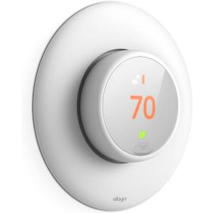 elago Wall Plate Cover Designed for Google Nest thermostat E Wall Plate (2017)(White) - ONLY Compatible with Nest Thermostat E, Hard ABS Material, Not compatible with 2020 models[US Patent Registered]