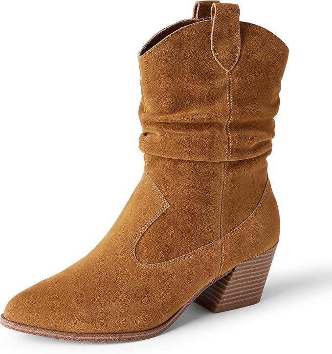 Essentials Women's Mid Calf Western Fashion Boots Size 8