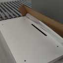 Small Standing Desk Adjustable Height, Mobile Stand Up Desk with Wheels, 32 Inch Portable Rolling Desks Conference Room Tables for Walking Pad Treadmill Pure White