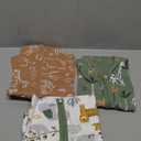 Baby Sleep Sack 6-12 months, 100% Cotton Sleeping Sack for Newborn and Infant, 3 Pack Baby Wearable Blanket for Boy and Girl, 0.5 Tog Lightweight Double Zipper Sleep Bag Green Brown Giraffe (Medium)