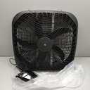 Amazon Basics 3 Speed Box Fan, Indoor Electric Fan for Home Cooling, 5 Blades, Lightweight Design, 67 Watts, 20-Inch, Black, 6.8"D x 20.86"W x 21.33"H