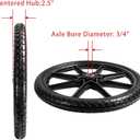 Parts Camp 20" Flat Free Tire Cart Wheels Replacement Rubbermaid Wheelbarrow Wheels Garden Cart Replacement Wheel With 5/8" 3/4" Bearing For Utility Carts/Lawn Cart/Wheelbarrow 2PACK