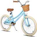 JOYSTAR Girls Bike for 2-12 Years Old Toddlers and Kids, 12" 14" 16" 18 20" Retro Style Kids Bike with Training Wheels, 18 20 Inch Children Bicycle with Kickstand