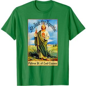 St. Jude the Apostle of Jesus Lost Causes Patron Saint Tee T-Shirt, Small