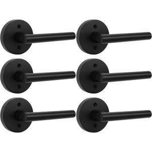 goldenwarm Dummy Door Handles, Black Dummy Door Levers, No-Turning Door Dummy Handles for Closet Doors (3 Pack), Zinc Alloy