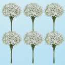 60 Pcs Babys Breath Artificial Flowers, Baby Breath Flowers Artificial Bulk, Real Touch Baby’s Breath Babies Breath Long Stems, Fake White Gypsophila For Bonquet Vase Wedding Decor Flower Arrangement