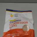 Zipper Compression Socks 20-30mmHg Open Toe with Zip Guard Skin Protection - Medical Zippered Compression Socks for Men & Women - 2XL, Beige