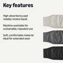 Amazon Basics Washable Highly Absorbent Male Dog Diapers, XL Size, Black, Grey, Silver, 3 Pack