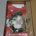 Christmas Decorations for Home LED Lighted JOY Decor Farmhouse Wooden Wreath Tabletop Merry Christmas Signs Rustic Holiday Block Indoor Decorative Sign