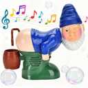 Bubble Blowing Santa,Automatic Bubble Blower Toy with Music & Flashing Lights,Funny Santa Bubble Maker for Indoor & Outdoor Fun for Kids & Adults (Gnomes)