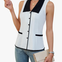 BMJL Women's Summer Tank Top Business Casual Outfits 2025 Dressy Casual Blouses Work Sleeveless Shirts M