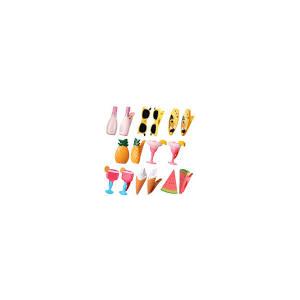 Honoson 16 Pcs Beach Towel Clips for Beach Chairs Beach Chair Clips for Towels Beach Towel Holder Plastic Cute Clothes Pins Funny Decorative Clothespins for Patio Pool Accessories Summer, 8 Styles