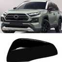 Moonlinks Compatible with Toyota RAV4 2019 2020 2021 2022 2023 2024 Left Side Mirror Cover Replacement, Glossy Black Exterior Left Driver Side Door Rearview Mirror Cap Trim for RAV4 LH