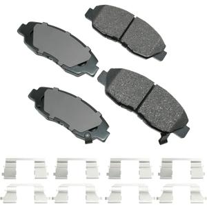 Akebono Ultra-Premium Ceramic Front Disc Brake Pads, grey