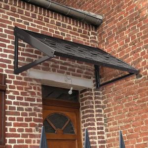 Metal Awnings 52" W x 31" H, Tile Shaped Metal Awning for Porches, Entrance, Windows, Porches and Balconies (Black)