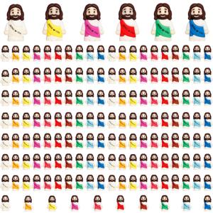 150PCS Little Jesus Figures, 10 Color Tiny Jesus Figurines in Bulk, Mini Jesus Figure Religious Gifts for Easter Egg Stuffers Fillers, Christian Gifts for Kids Women Mom (150PCS)