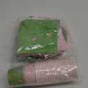 Floral Party Supplies Set, Pink and Green Theme, Includes Plates, Cups, Napkins and Tablecloth for Spring, Summer, Garden, Tea Party, Bridal Showers, Baby Showers, Serves 25