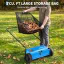 26 Inch Push Lawn Sweeper, 7 Cu. ft Grass Cutter, 4 High-Speed Spinning Brushes, Durable Steel Construction, Walk-Behind Leaf & Grass Collector for Yard Cleanup