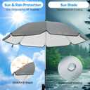 Chair Canopy Umbrella Compatible with GCI - Sunshade Attachment, Portable Umbrella for Beach Chair, with Adjustable Clamp and Easy to Install, Sun Protection for Outdoor, Beach, Camping Chairs