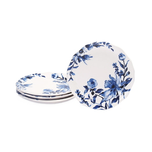 Bico International Ceramic Scalloped Salad Plates, 8.75 inch, Set of 3