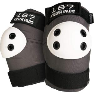 187 KILLER PADS -ELBOW - M Grey with White Cap (ELMA107)