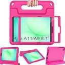 BMOUO Kids Case for Samsung Galaxy Tab A11 8.7" 2025, Galaxy A9 8.7" 2023 / A7 Lite 2021 Case - with Screen Protector, Shockproof Lightweight Samsung Galaxy Tab A11/ A9/ A7 Lite Case 8.7 Inch, Rose
