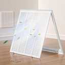 Fits 20x20 Duct Opening, Hon Guan Steel Return Air Grille with Removable Door, HVAC Vent Cover Grill for Home Ceiling or Wall, Compatible with 1 Inch Filters, External Dimensions: 22.4"W x 22.4"H