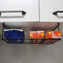 Foil and Plastic Wrap Organizer Kitchen Under Cabinet Desk Pantry Hanging Organizer Storage Foldable Rack (White