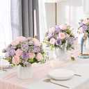 MARTINE MALL 12 Packs Peonies Artificial Flowers, Pinkish-Purple Artificial Peonies, Silk Peonies Flowers Fake peonies Artificial Flowers Peonies Bouquet for Centerpiece Table Wedding Party Home Decor