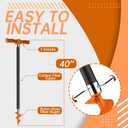 itayak Boat Sand Anchor, 20"/40" Shallow Water Anchor Pole for Boat and PWC, High-Strength Carbon Fiber Tubes, Nylon Glass Fiber Auger, Orange (6.6FT Long Line-Buoy Set Included)