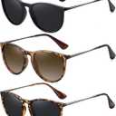 WOWSUN Retro Polarized Sunglasses Womens 2026 Trendy Round Classic Glasses