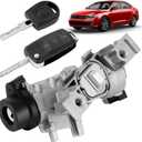 Ignition Switch Lock Cylinder Assembly, Fits for VW Jetta 2006-2018 Eos 2007-2011 Golf 2004-2011 Rabbit 2006-2009 Tiguan 2008-2011, with Intelligent Key Shell Replace 1K0905851B