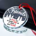 Jesuspirit Friends Christmas Ornaments 2025, Friendship Gifts for Women Friends, Ornament for Christmas Tree, Sister Gifts Ornament (Friends are God's Way of Making Sure We Never Walk Alone)