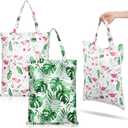 Amylove 2 Pcs Large Wet Dry Bags for Swimsuit Waterproof Reusable Travel Laundry Bag with Handle Washable Workout Bag for Wet Dirty Clothes Yoga Gym Clothes Swimming Bathing Suit(Tropical Style)
