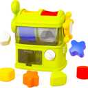 Baby Blocks Color Shape Sorter Montessori Toys for Toddlers 1-3, Sensory Toys, Preschool Learning Activities Matching Game, Educational Toy for Fine Motor Skills, Travel Gift for Boys and Girl