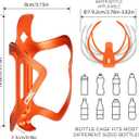 CNC Bike Water Bottle Holder, Aluminum Bike Water Bottle Cage for Road Bike/Mountain Bike, Orange