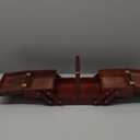 1pcs Wooden Expandable Sewing Box Sewing Kit Storage Box with Handle, Embroidery Kit Wooden Sewing Basket