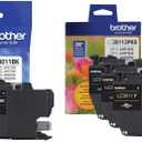 Brother Genuine LC3011BK, LC30113PKS Standard Yield Black/Cyan/Magenta/Yellow Ink Cartridge Set, LC3011