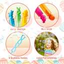 84Pcs Easter Day Bubble Wands, Mini Bubble Wands for Party Favors, Easter Colorful Gift Toys for Girls Boys Kids Toddler Adults, Party Bag Stuffers Goodie Bag Filler, Classroom Prizes