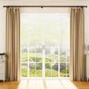 YaFex Heavy Duty Curtain Rods 32-150 Inch, 1 Inch Adjustable Bronze Curtain Rod for Windows, Extra Long Window Treatment Rods with Aluminium Finials, Easy Installation