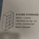 Furinno Cubicle Open Back Decorative Cube Storage Organizer, 8-Cube, White