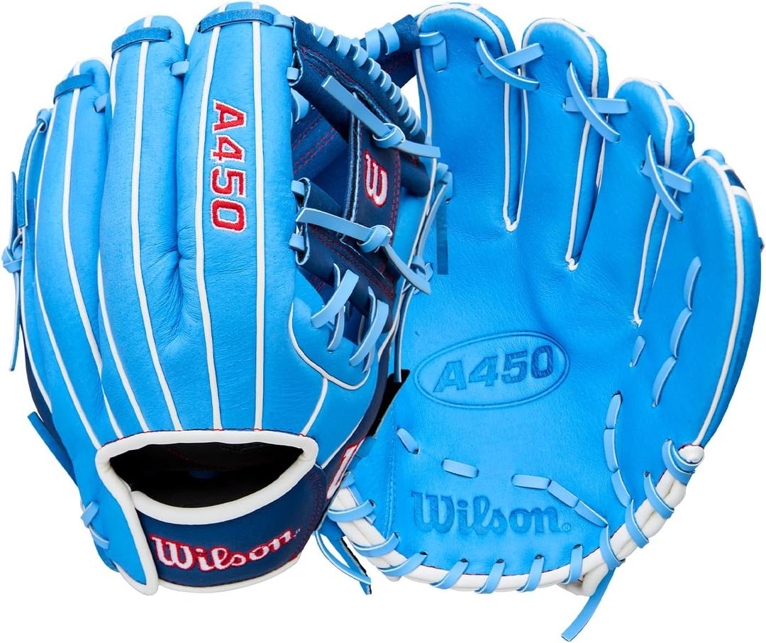 Wilson 2026 A450 Baseball Gloves (11.5" | Infield, Cool Blue/Royal Blue/White)