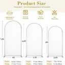 White and Pink Arch Backdrop Cover Set of 3-6ft, 6.6ft, 7.2ft Arch Covers Stretchy Backdrop Spandex Baby Shower Arch Stand Covers for Birthday Party Wedding Bridal Shower Photo Background Decoration, 6FT+6.6FT+7.2TF