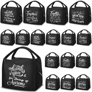Team Lunch Bags Employee Appreciation Gifts Bulk Team Thank You Party Favors Insulated Reusable Lunch Bags Leakproof Waterproof Tote for Staff Coworker Men Women Office Teacher Nurses, Number of Items: 12