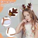 Reindeer Antlers Headband: Deer Hair Hoop Party for Halloween Christmas Birthday and Dance Parties