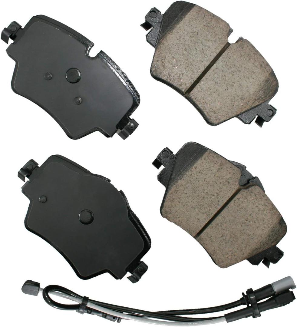 Akebono EUR1892 Ultra-Premium Ceramic Front Disc Brake Pads , GREY