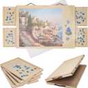 Gondola Foldable 1000 Pieces Puzzle Board with Drawers & Cover - 30 x 22 Jigsaw Puzzles Table, Lightweight & Wooden Portable Puzzle Boards, Jig Saw Tray, Puzzles Holder Organizer for Adults & Kids