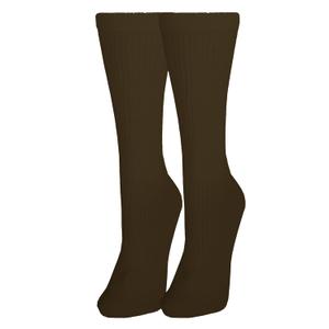 NuVein 15-20 mmHg Medical Compression Socks, Mid Calf Crew Length, Padded Cushion Foot, Brown, X-Large