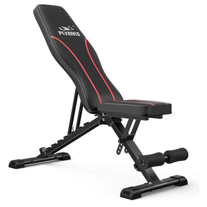 FLYBIRD Adjustable Bench,Utility Weight Bench for Full Body Workout- Multi-Purpose Foldable Incline Bench (Black)